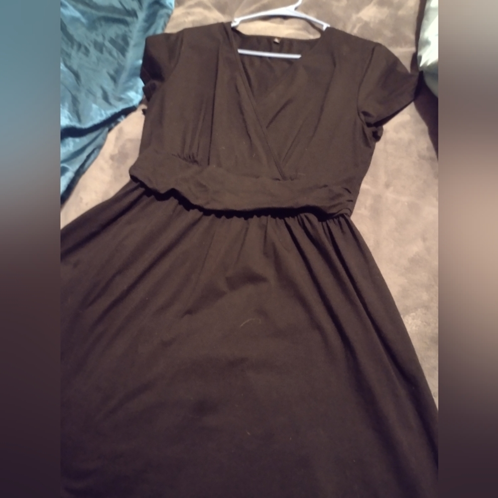Short black dress with pockets xl